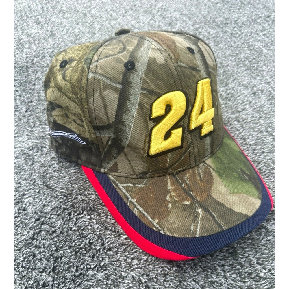 Jeff Gordon #24 NASCAR Winners Circle Camo Hat Realtree Racing Cap Adjustable